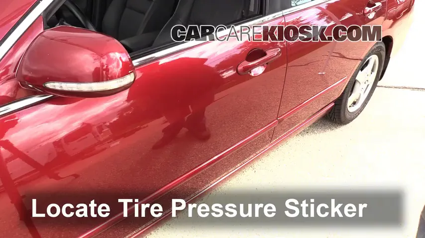 2007 Honda Accord Hybrid 3.0L V6 Tires & Wheels Check Tire Pressure